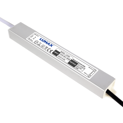 Zasilacz do oświetlenia LED wodoodporny IP67 36W 12V 3A 202x31x20mm LUMAX (LZT029)